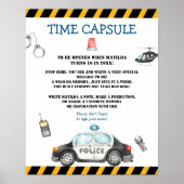 Kind Politie Verjaardag Party Time Capsule Game Poster (Voorkant)