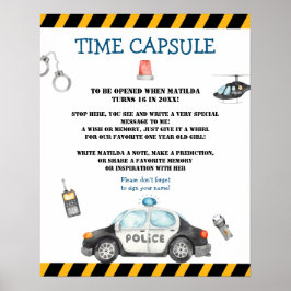 Kind Politie Verjaardag Party Time Capsule Game Poster