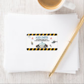 Kind politie verjaardagsfeest adreslabel etiket (Insitu)