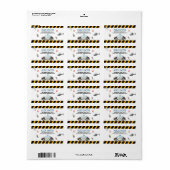 Kind politie verjaardagsfeest adreslabel etiket (Full Sheet)