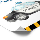 Kind Politie Verjaardagsfeest Cadeaus Tafelteken Poster (Hoek)