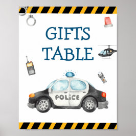 Kind Politie Verjaardagsfeest Cadeaus Tafelteken Poster