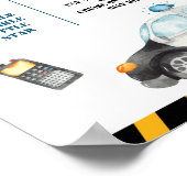 Kind Politie Verjaardagsfeest Eerste Jaar Mijlpaal Poster (Hoek)