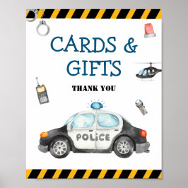 Kind Politie Verjaardagsfeest Kaarten & geschenken Poster