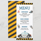 Kind Politie Verjaardagsfeest Menu (Voorkant / Achterkant)
