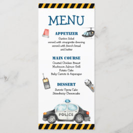 Kind Politie Verjaardagsfeest Menu