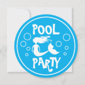 Kind Pool Party Verjaardagsuitnodigingen met zeeme Kaart (Voorkant)