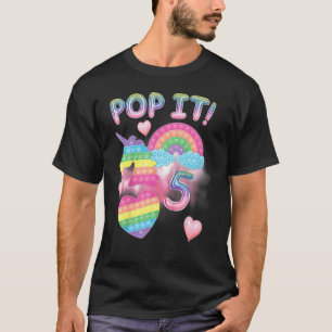 Kind Pop 5 bevallingsmeisjes 5 jaar oud Unicorn T-shirt