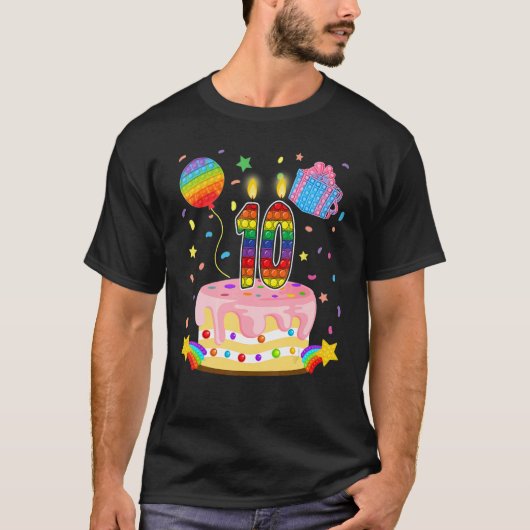 Kind Pop Het 10de verjaardag van de meisjes jongen T-shirt (Voorkant)