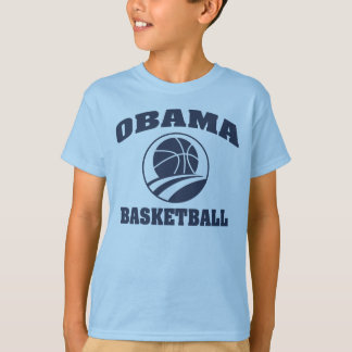 Kind premiumblauw Obama basketbal T-shirt