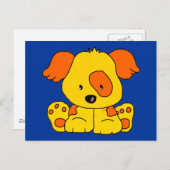 Kind Puppy Dog Geel Oranje Vlek Briefkaart (Voorkant / Achterkant)