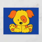 Kind Puppy Dog Geel Oranje Vlek Briefkaart (Voorkant)