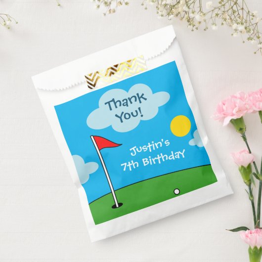Kind putt mini golf Verjaardagsfeestje op maat Bedankzakje (Gezegeld)