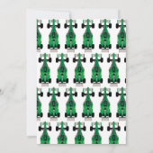 Kind Race Car II verjaardagsfeestje Kaart (Achterkant)