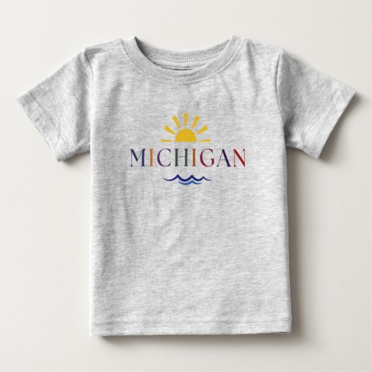 Kind Rainbow tekst Michigan T-shirt (Voorkant)