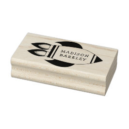 Kind raketschip buiten ruimte schattig rubberstempel