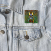 Kind Rama-knop Vierkante Button 5,1 Cm (In situ)