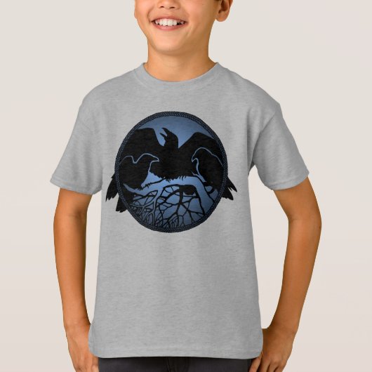 Kind Raven Shirten Raven Crow Art Kind T-shirt (Voorkant)