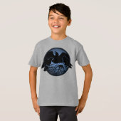 Kind Raven Shirten Raven Crow Art Kind T-shirt (Voorkant volledig)
