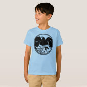 Kind Raven Shirten Raven Crow Art Kind T-shirt (Voorkant volledig)