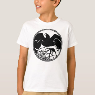 Kind Raven Shirten Raven Crow Art Kind T-shirt