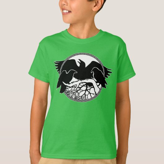 Kind Raven T-shirt Raven Cool Organic Raven Shirt (Voorkant)