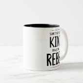 Kind Rebel Tweekleurige Koffiemok (Voorkant rechts)