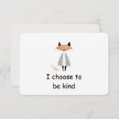 Kind Red Fox Woodland Animal Affirmation Kaart (Voorkant / Achterkant)