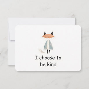 Kind Red Fox Woodland Animal Affirmation Kaart