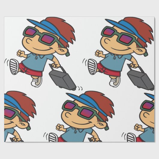 Kind reizend inpakpapier (Vlak)