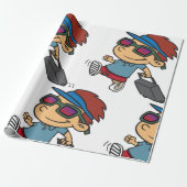 Kind reizend inpakpapier (Uitgerold)