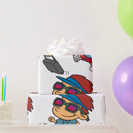 Kind reizend inpakpapier