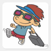 Kind Reizigersticker Vierkante Sticker (Voorkant)