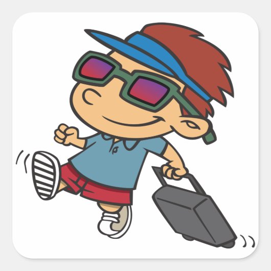 Kind Reizigersticker Vierkante Sticker (Voorkant)