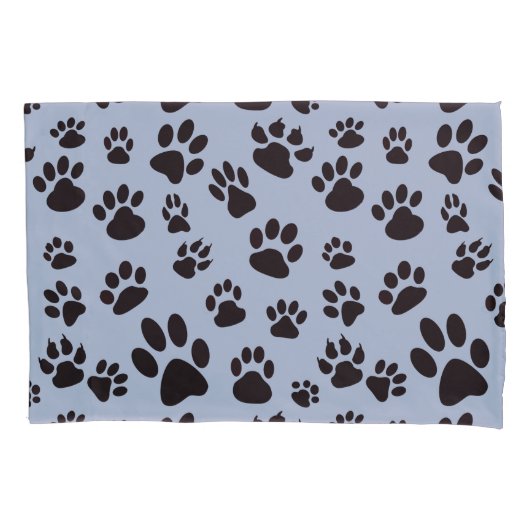 Kind Retro Blue Cute Dog schildert variaties af Kussensloop (Voorkant-Links)