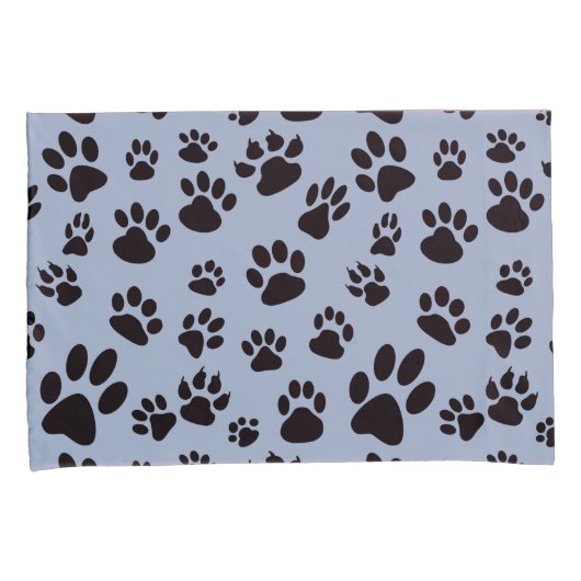 Kind Retro Blue Cute Dog schildert variaties af Kussensloop (Voorkant-Rechts)