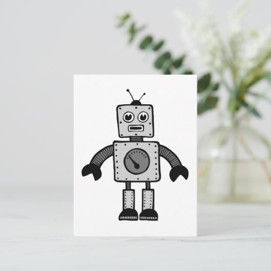 Kind Robot Briefkaart (Staand voorkant)