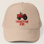 Kind rode tractor trucker pet (Voorkant)
