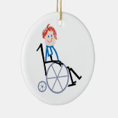 Kind rolstoel keramisch ornament (Rechts)