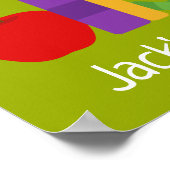 Kind Room name poster met boekworm (Hoek)