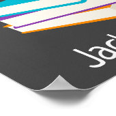 Kind Room name poster met boekworm (Hoek)