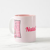 Kind Roze Beer Monogram "N" Mok (Voorkant links)