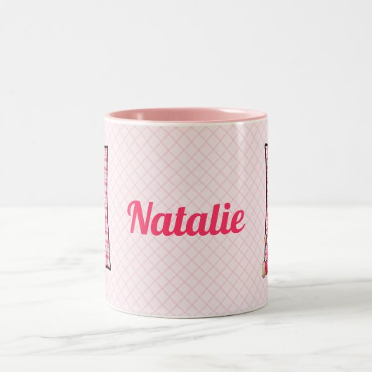 Kind Roze Beer Monogram "N" Mok (Center)