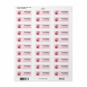 Kind Roze eekhoorn Monogram Letter S Adres Etiket (Full Sheet)