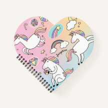 Kind Roze Unicorn Rainbow Star, hartvormig