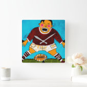 Kind Rugby Clock Vierkante Klok (Huis)