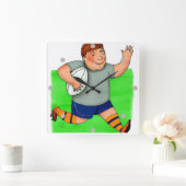 Kind Rugby Clock Vierkante Klok (Huis)