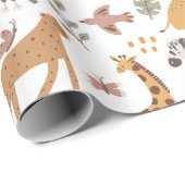 Kind Safari gepersonaliseerd Cadeaupapier (Rol Hoek)