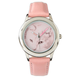 Kind schattig Creamy de Kat horloge