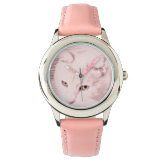 Kind schattig Creamy de Kat horloge